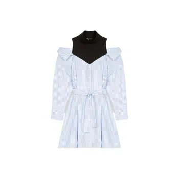 Maje Long-Sleeved Dresses Women's Light Blue