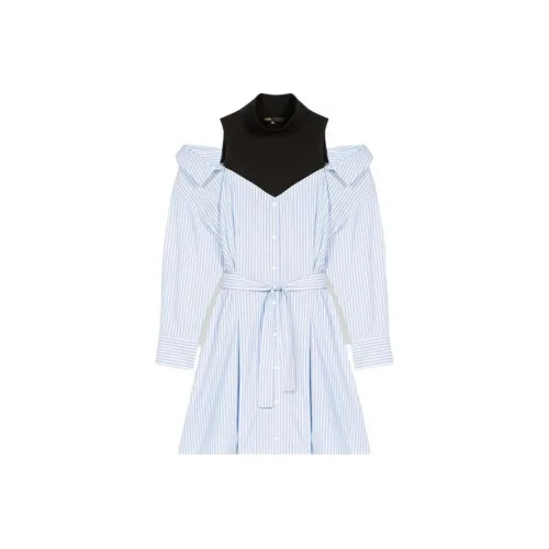 Maje Long Sleeved Dresses Women's Light Blue