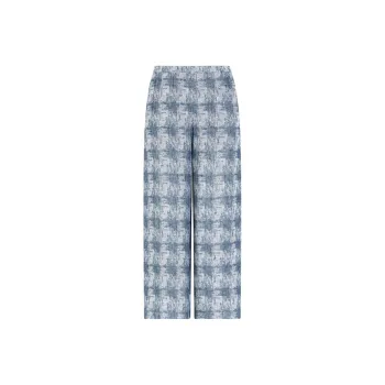EMPORIO ARMANI Check Linen Gauze Trousers