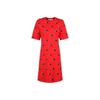 McQ Alexander McQueen Short Sleeved Dresses Women's Red