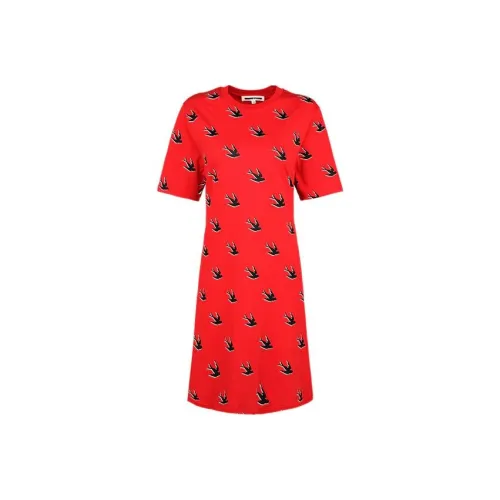 McQ Alexander McQueen Short-Sleeved Dresses Women's Red