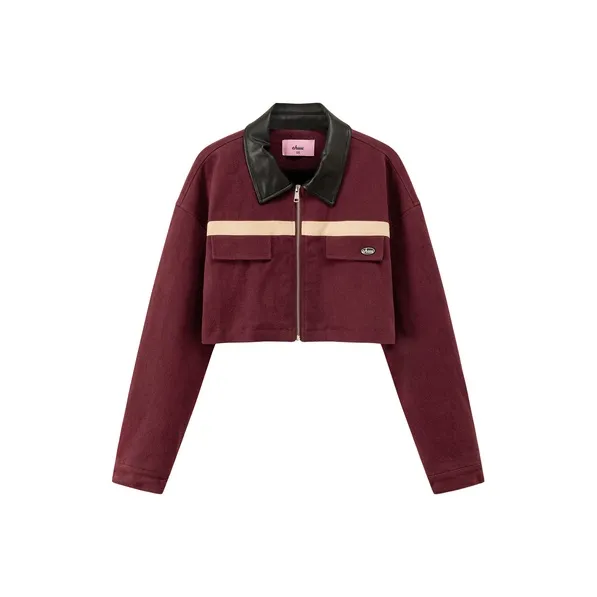 CHUU Puffer Jacket Unisex Burgundy-0