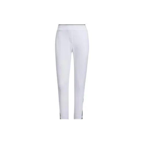 Adidas Aeroready 3 Stripes 7/8 Pants Knitted Sweatpants Women's White
