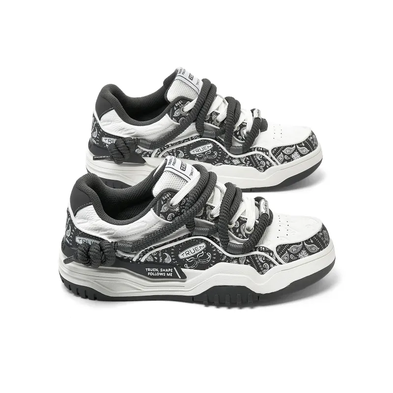 TRUEN Low Top Skateboard Shoes Unisex Cashew Nut Gray-3