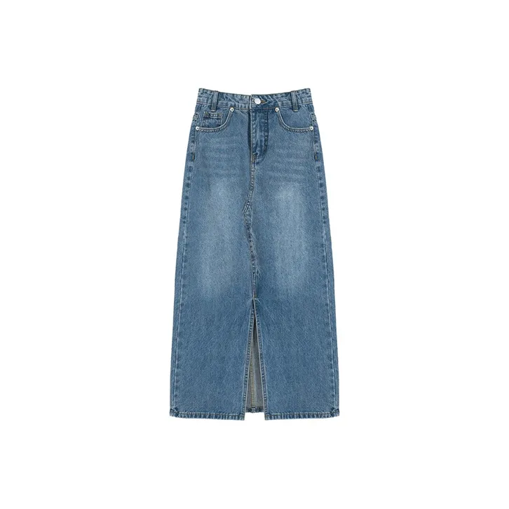 ETSE Denim Long Skirts Women's Blue-0