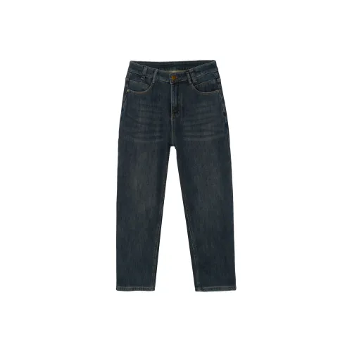FAWENXIANGZI Jeans Women's Vintage Blue