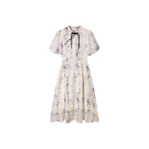 Pit Short-Sleeved Dresses Women's Floral