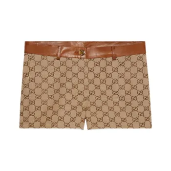 GUCCI GG canvas Leather trim Shorts