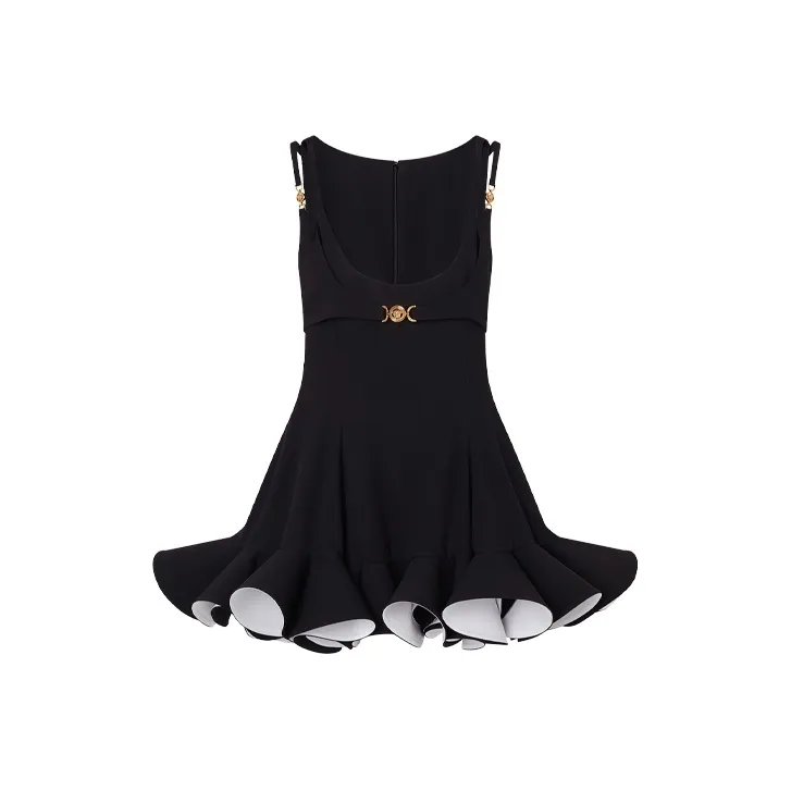 VERSACE Sleeveless Dresses Women's Black-0