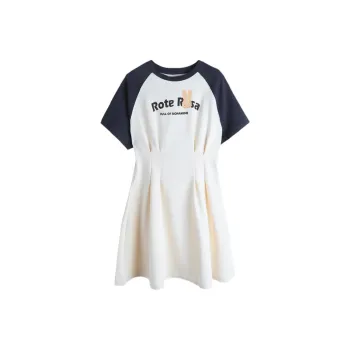 LALABOBO Short Sleeved Dresses Women's Beige