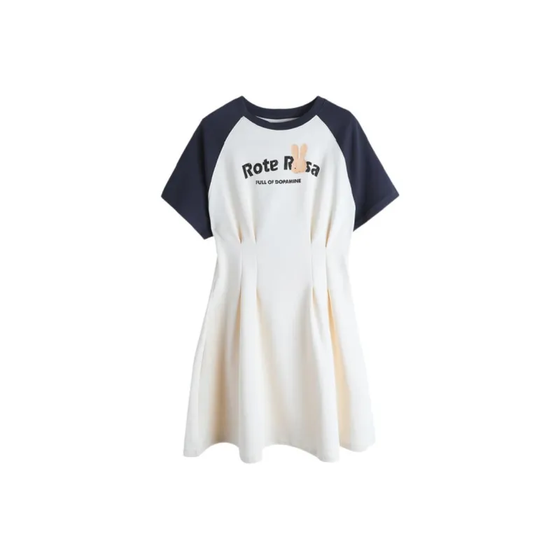 LALABOBO Short Sleeved Dresses Women's Beige-0