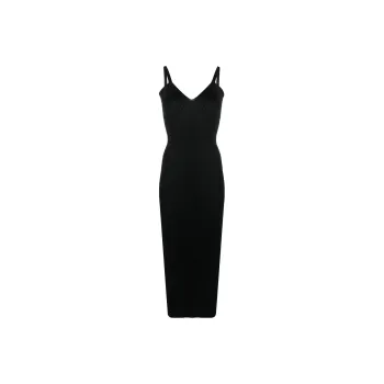OUR LEGACY V Neck Ribbed Knit Sleeveless Dress