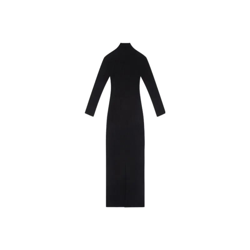 Balenciaga Long-Sleeved Dresses Women's Black-0