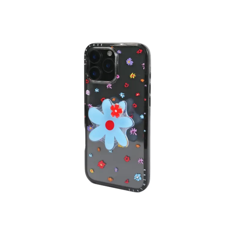 Sopi Acrylic Material Multicolor Small Floral Stand Phone Cases Compatibility With IPhone 16/15/13/14/Pro/Max-2