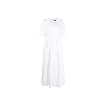 JIL SANDER Gathered Short sleeve Maxi Dress