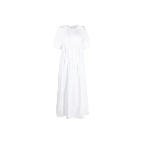 JIL SANDER Gathered Short sleeve Maxi Dress