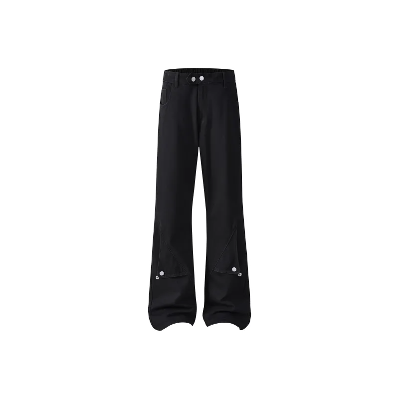 Wen Shan Jeans Unisex Black Pants-0