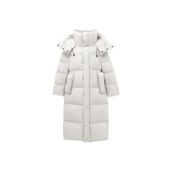 PAZZO Long Over The Knee Loose Fit Casual Puffer Jacket Unisex