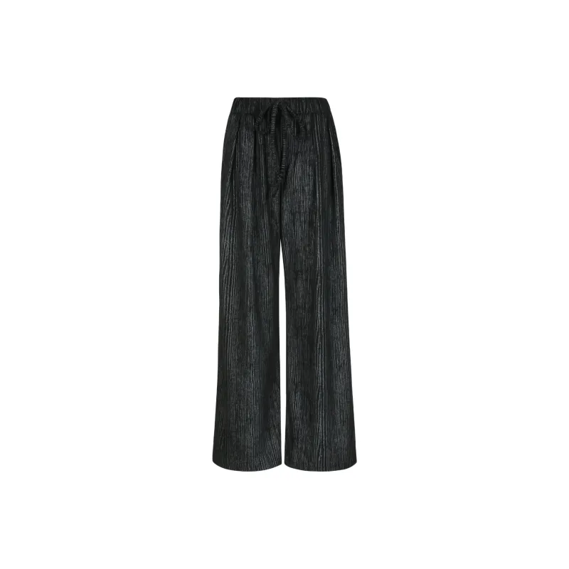 OROI Casual Pants Women's Black Stripes-7