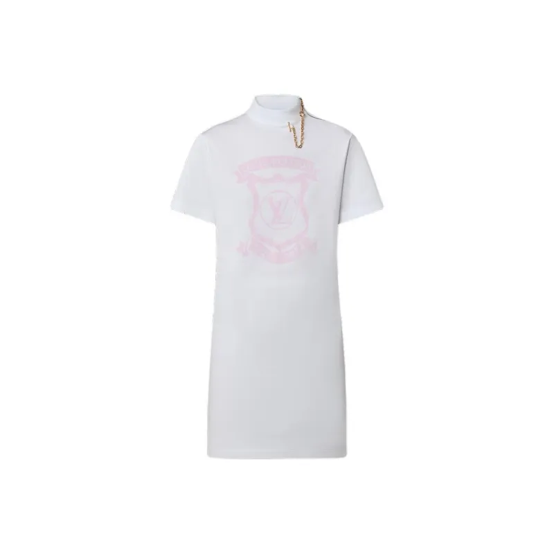 LOUIS VUITTON SS22 Short Sleeved Dress Women's White-0