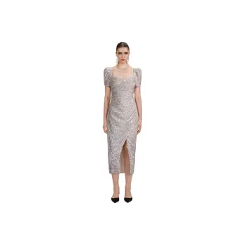 Self-portrait Short-Sleeved Dresses Women's Silver