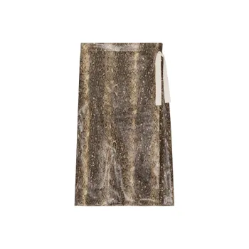 GANNI Snake Wrap Midi Skirt 'Snake'