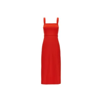 TORY BURCH Square-neck Faille Dress