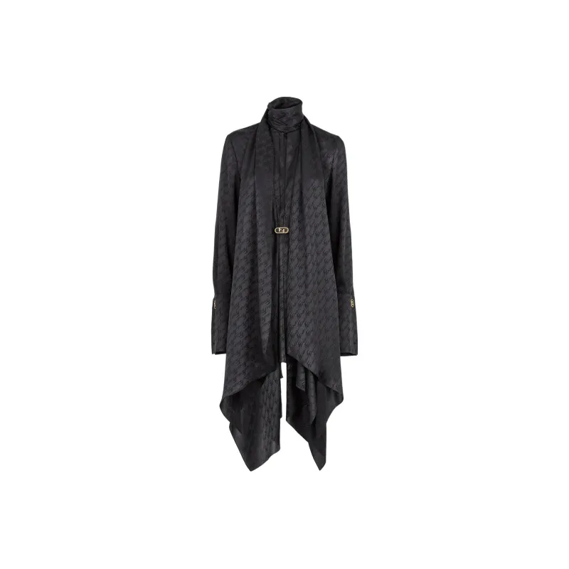 FENDI SS22 Long Sleeved Dress Women's Black-0