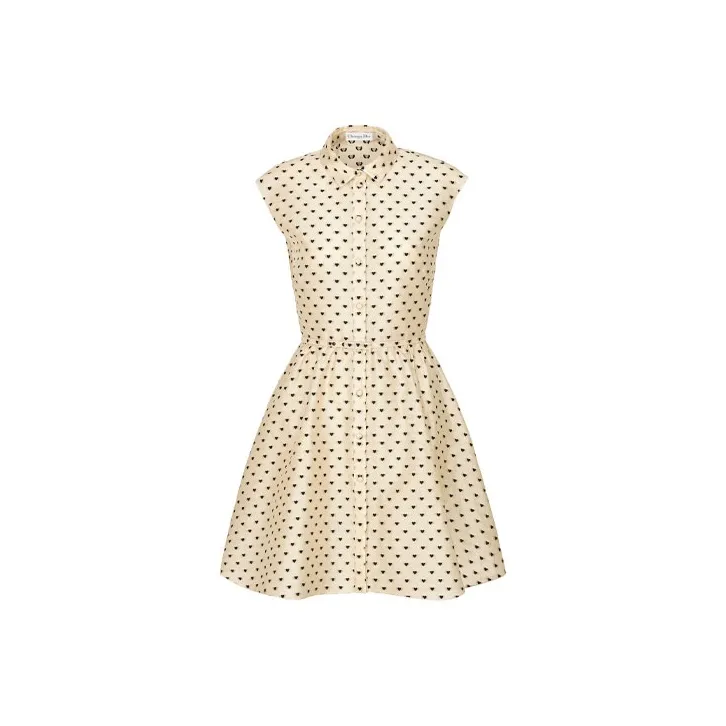 DIOR Sleeveless Dress Women's Yellow-0