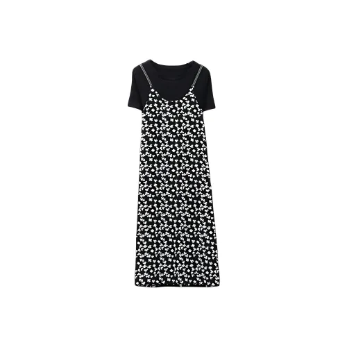 IHIMI Short Sleeved Dress Women's Multicolor