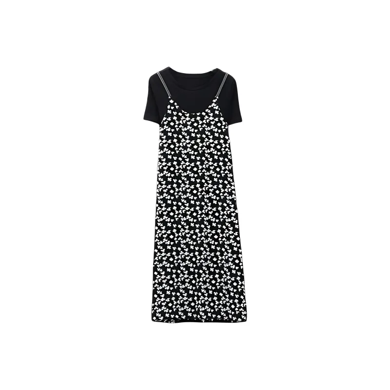 IHIMI Short Sleeved Dress Women's Multicolor-0