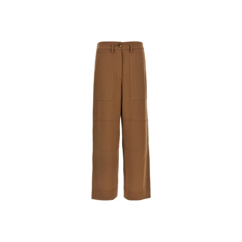 Alberto Biani Work Straight Trousers-0