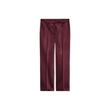 ZARA ZW Series Casual Pants Women's Burgundy Burgundy