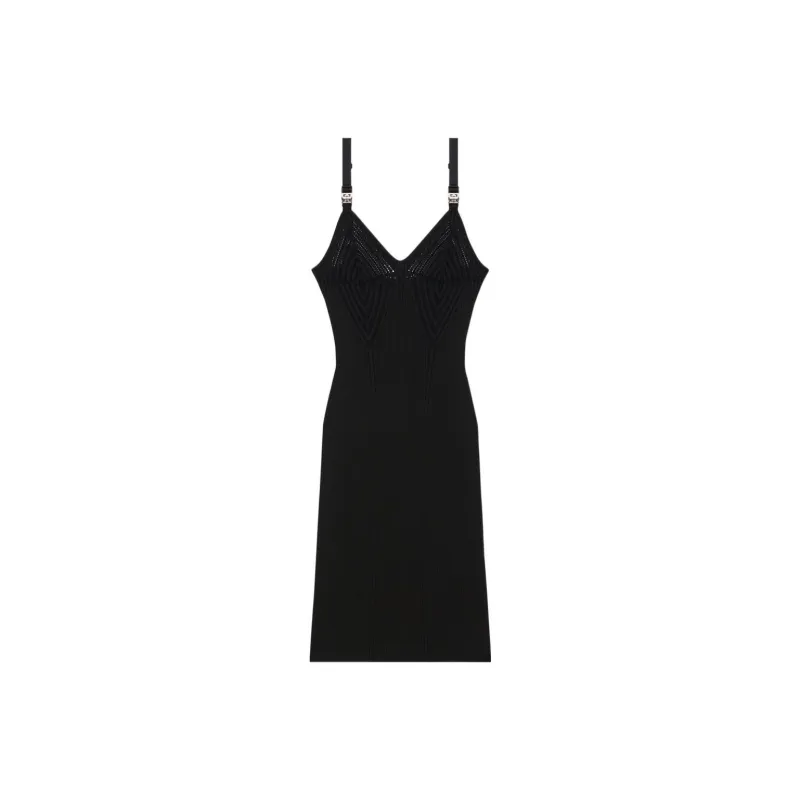 Givenchy 4G Buckle Straps Knitted Mini Dress-0