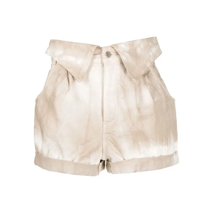Stella McCartney Folded Waistband Denim Shorts-0