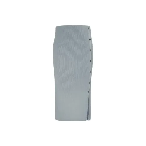 CK/Calvin Hybrid Knit Long Skirts Women's Gray