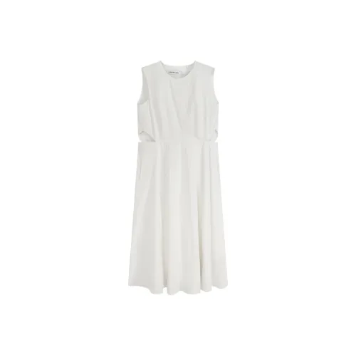 CALVIN KLEIN Sleeveless Dress Women's Moon White