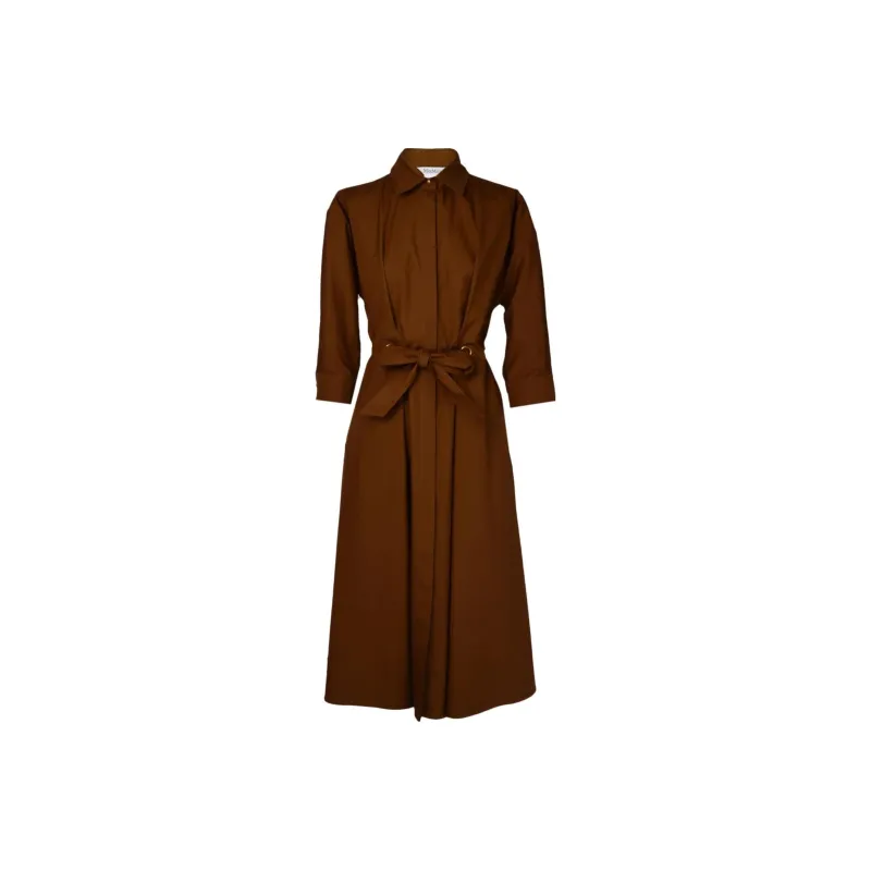 MaxMara Short Sleeved Dress Women's Brown-0