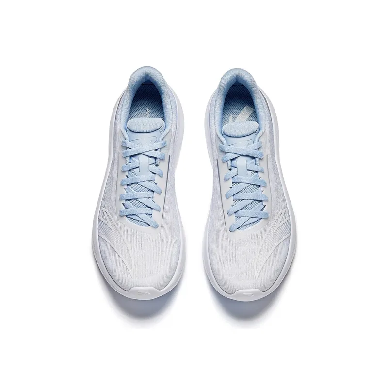 Anta Cushioning Rebound Lightweight Breathable Low Top Training Racing Running Shoes Women's White Blue-2