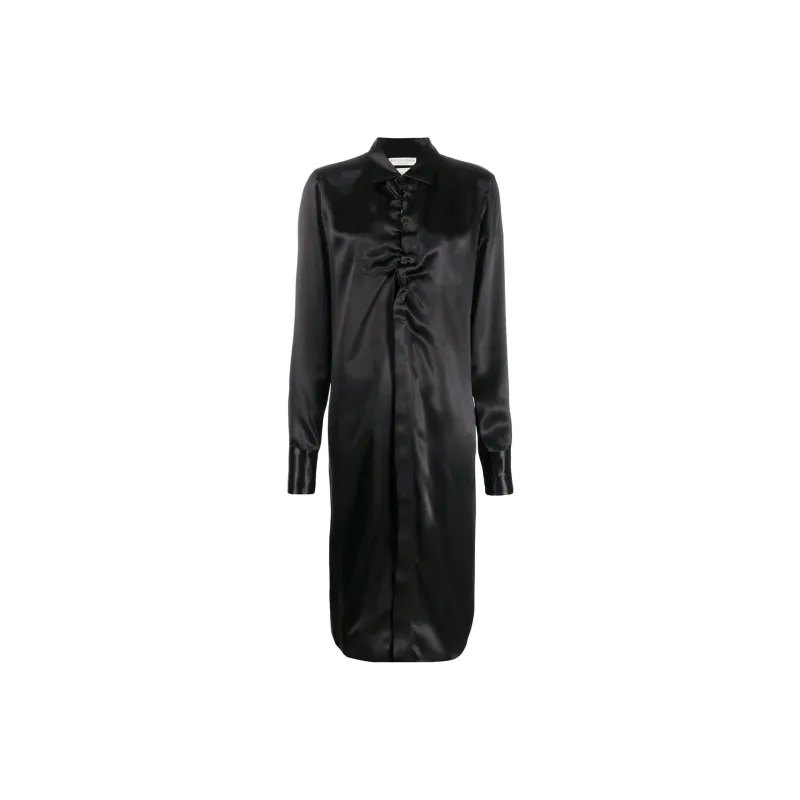 Bottega Veneta Long Sleeved Dresses Women's Black-0