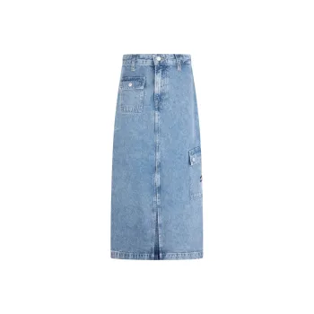 Tommy Hilfiger Denim Long Skirt Women's Denim Blue