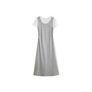 ZCDECO Short Sleeved Dress Women's Light Gray