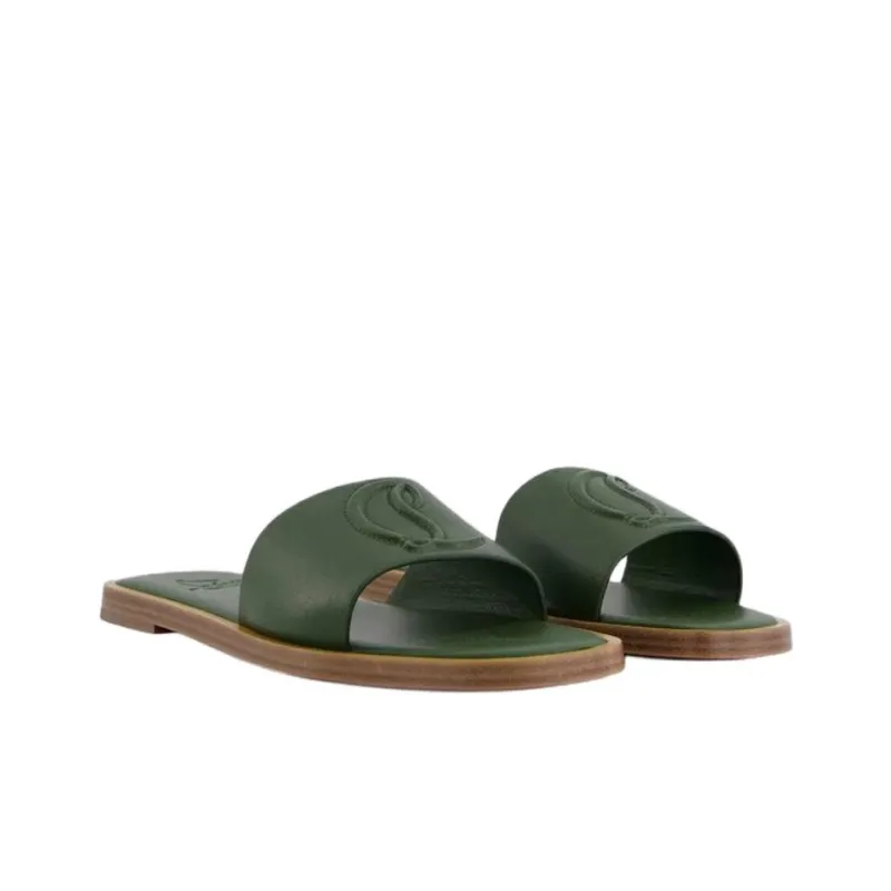 CL LUBOTING Slide Slippers Women's Green-3