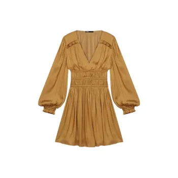 Maje Long-Sleeved Dresses Women's Yellow