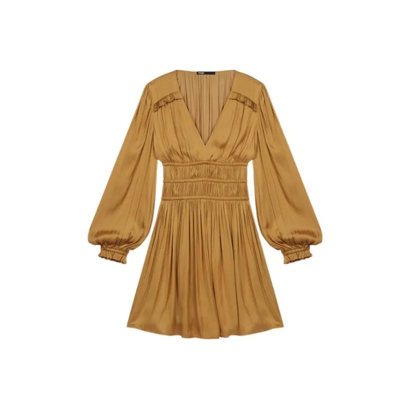Maje Long-Sleeved Dresses Women's Yellow-0