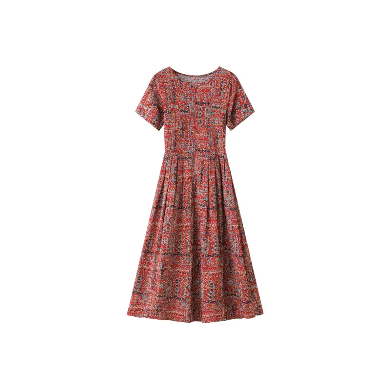 H YXIANG Short Sleeved Dresses Women's-0