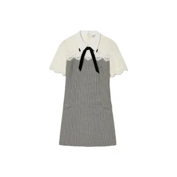 Sandro Short Sleeved Dresses Women's Black White