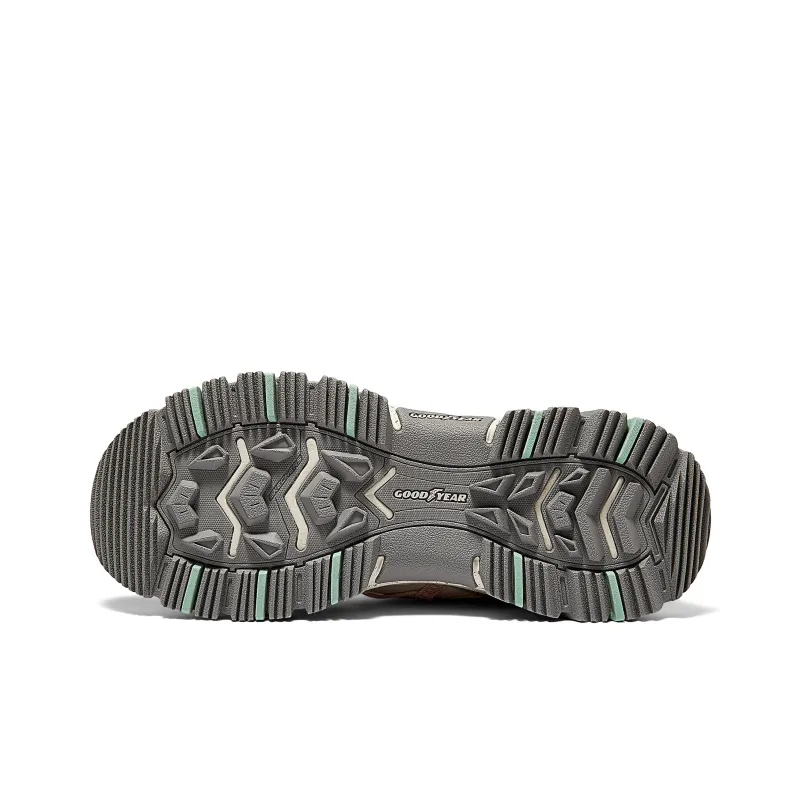 Skechers D'LITES Hiker Cushioning Wear-Resistant Low-Top Outdoor Shoes Women's Gray White-4