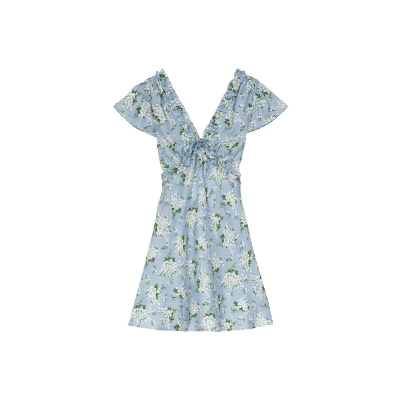 DOEN TAYLA DRESS Short-Sleeved Dresses Women's Blue-0