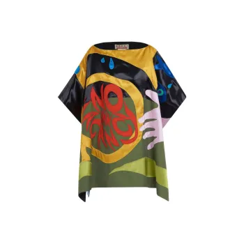 MARNI X No Vacancy Inn Co-brand Short-Sleeved Dresses Women's Multicolor